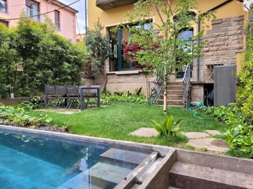 jardí piscina barbacoa olot garrotxa allotjament apartament