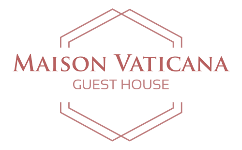 Maison Vaticana Guest House logo, a Rome bed and breakfast with geometric hexagonal design