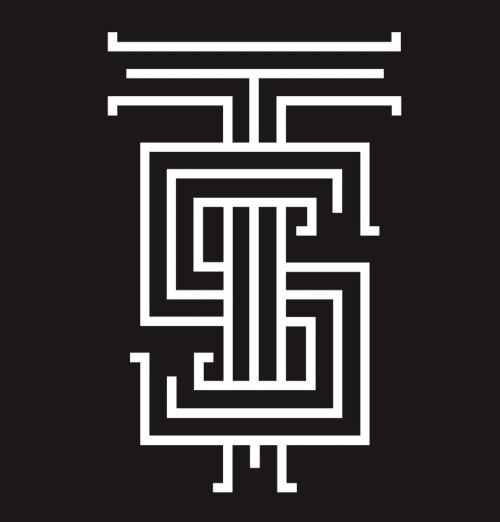 Abstraktes geometrisches Labyrinth-Design, das den Luxus der Hospitalität im Salotto Toledo, Neapel, verkörpert