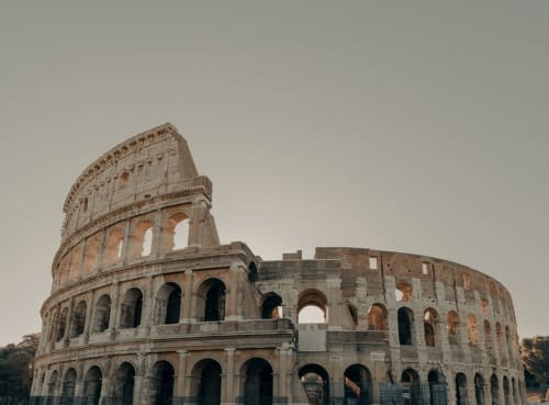 Ancient Roman Colosseum ruins in Rome, near Orso Luxury Apartments accommodation