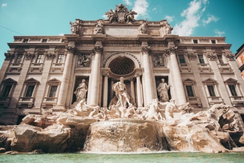 Trevi Fountain in Rome, Italy - iconic baroque monument near Orso Luxury Apartments