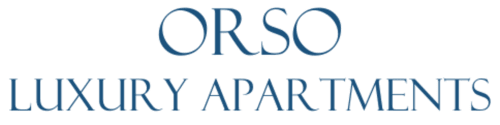 Orso Luxury Apartments logo in elegant blue lettering for Rome accommodation