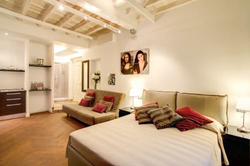 Bernini apartment at Orso Luxury Apartments, Roma - spacious bedroom with city view, modern furnishings and elegant decor