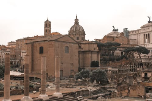 Roman Forum ruins and churches, historic Rome near Maison Vaticana Guest House