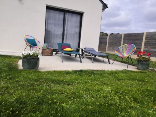 Maison de plain-pied équipée PMR - Location de vacances - Ploudalmézeau - Maison Roscaroc Aubertin - Roulotte Gites O bien-être massage Spa