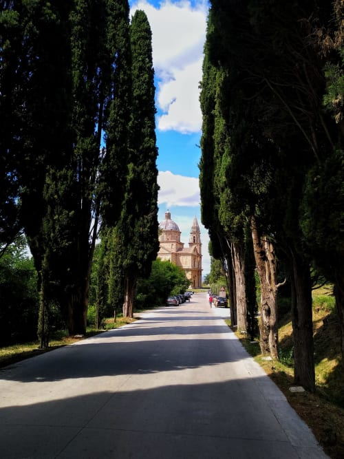 Vista su strada di Montepulciano nei dintorni del B&B Le Camere di Livia, Toscana.