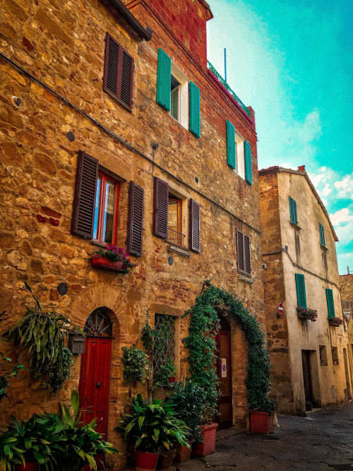 Palazzi tipica di Pienza, nei dintorni del B&B Le Camere di Livia, Toscana.