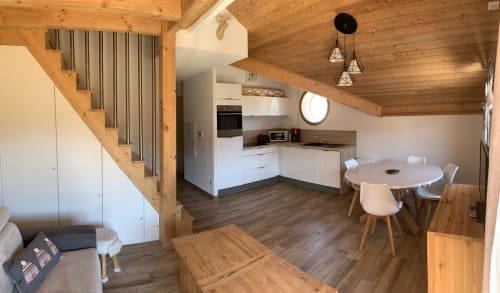 Studio Ptilou B36, studio montagne, vue, piscine chauffee, oree du loup
