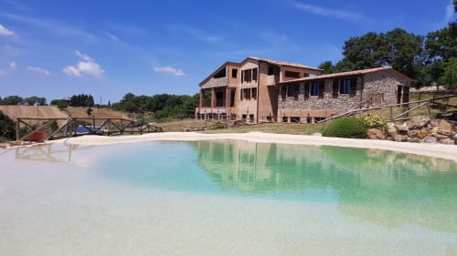 Villa toscana Casale di Poggioferro con piscina turchese con vista sulla campagna