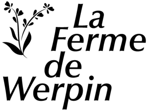 Logo de La Ferme de Werpin avec design botanique, chambre d'hôtes belge à Hotton