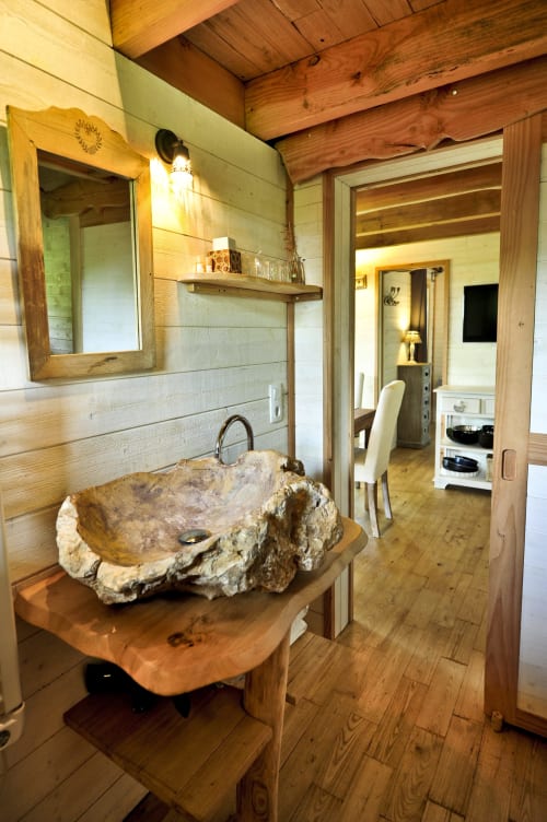 Salle de bain Cabane Spa la Truffière Rocamadour