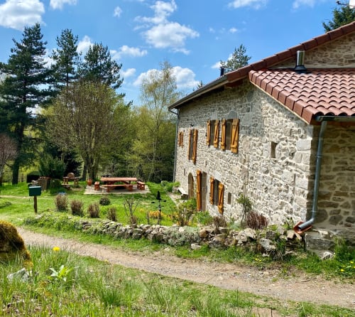 Maison de la Fessille-chemin vers la forêt au dessus de la maison-randonnées à pied,-VTT-raquettes-sentiers-balisés