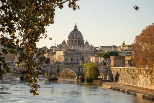 St. Peter's Basilica and Tiber River in Rome, near AD Trastevere Guest House