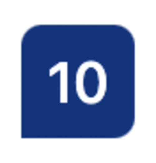 Icona calendario con numero 10, sistema di prenotazione AD Trastevere Guest House, Roma