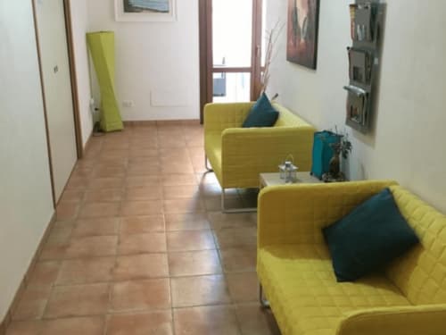 Zona lettura comune del B&B Tramonti d'aMare a Marsala, Trapani, Sicilia.
