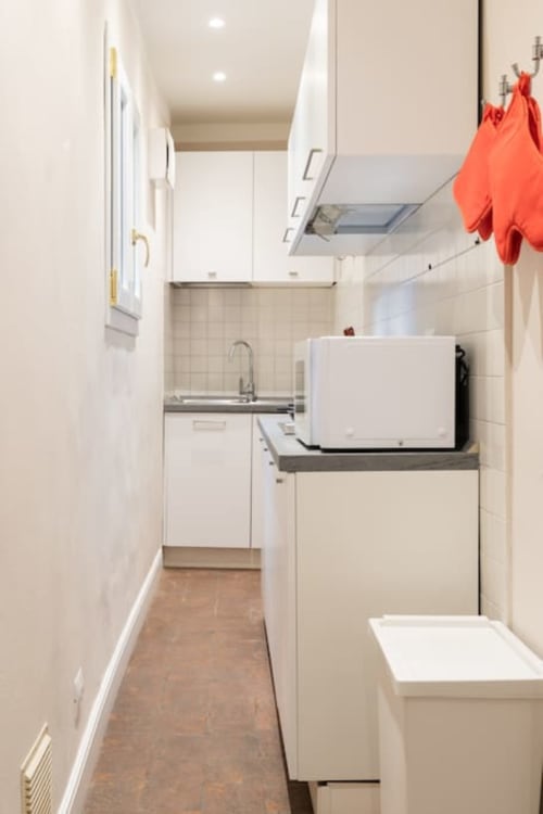Scala Garden Borgo Pinti 2| Per 4 persone con letto matrimoniale, bagno privato, piccola cucina attrezzata e soggiorno - Scala Garden Apartments nel centro di Firenze, Toscana.