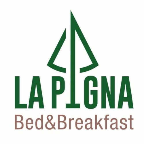 Logo del Bed & Breakfast La Pigna con simbolo del tridente, alloggi a Filiano Italia
