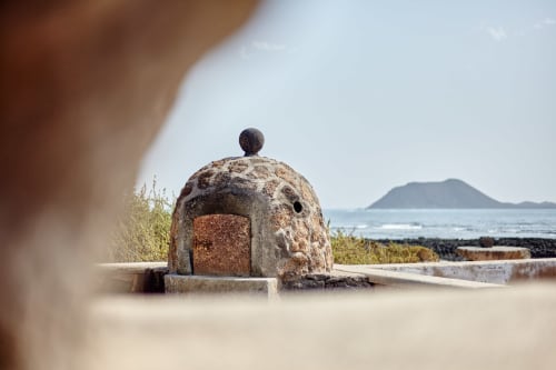 Vistas a la isla de Lobos