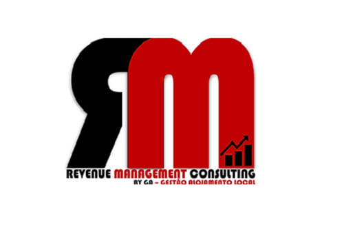 Logo de consultoria de gestão de receita com gráfico de crescimento - Residências Armação Beach Algarve
