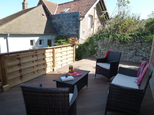 Gite Gabrielle à Pourville : la terrasse