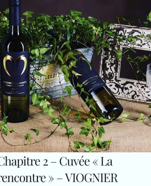 Nos vins Le secret des amants à disposition dans le mini bar 