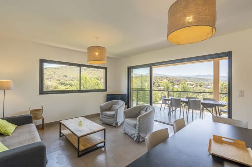 living room rental villa Corsica