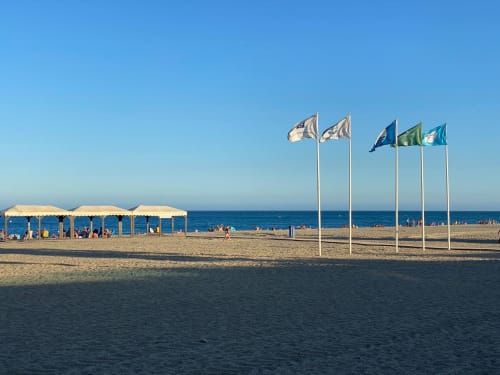 playa, bandera azul