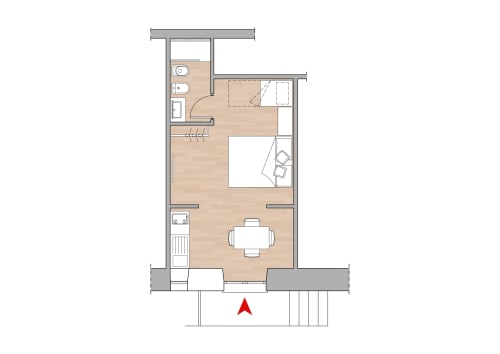 Il Giardino di Elettra - Monolocale 3 posti letto. Parcheggio gratuito. Genova.