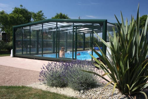 piscine couverte, plantes