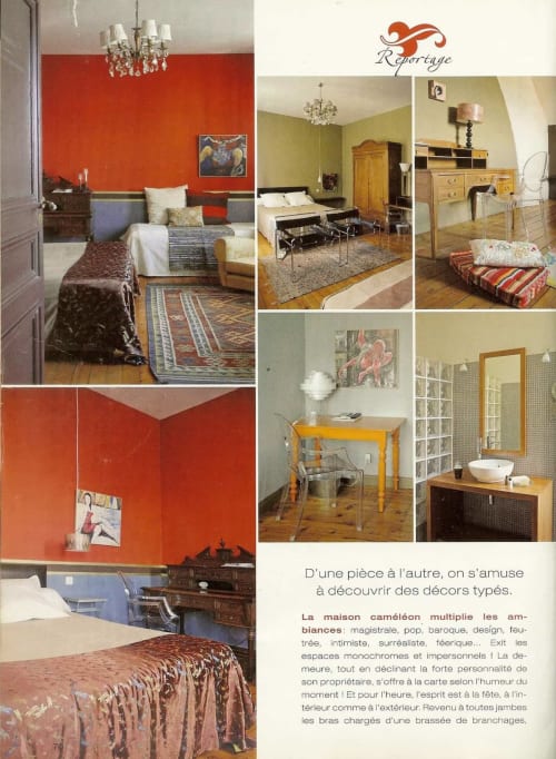 Le Grand Duc boutique bedrooms with diverse décor styles in Valenciennes, France
