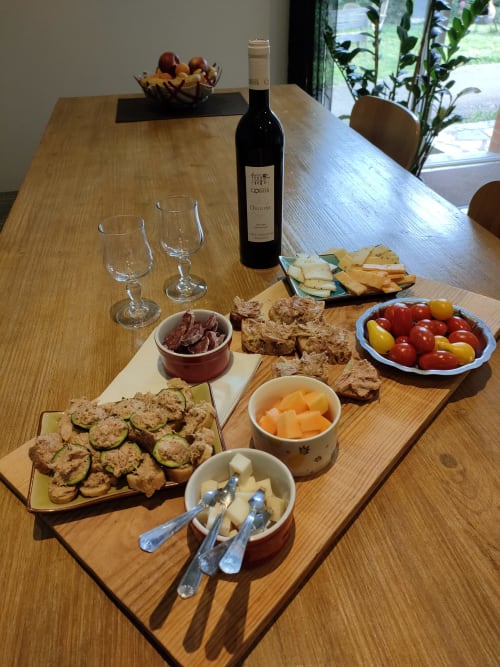 plateau apéritif chambre hôtes Terre et Eau Vendée à 1 h de la Rochelle