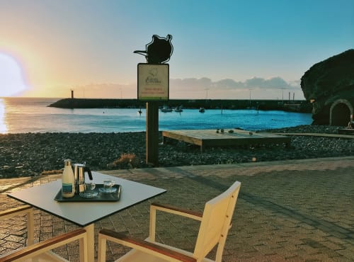 Terrace with views of La Aldea beach