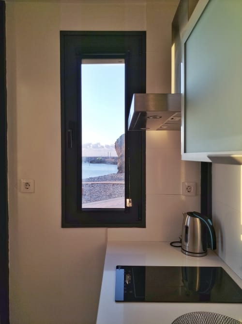 Sea views from the kitchen of the apartment Sebastian 1