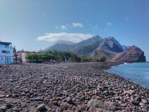Panoramic view of La Aldea Beach