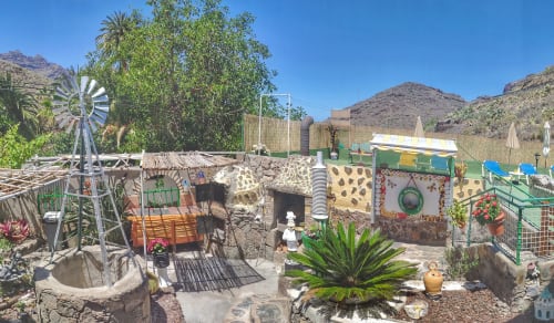 Panoramic image of the terrace of Casa Belinda