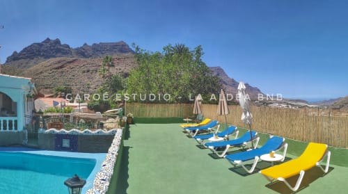 Panoramic image of the terrace of Casa Belinda