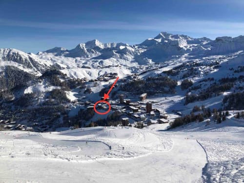 localisation appartement plagne centre, localisation résidence, neige