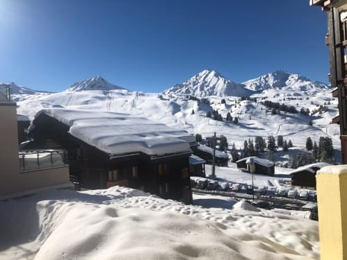 vue hiver belle plagne appartement