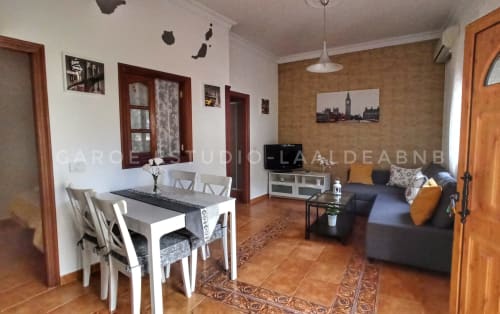 Panoramic view of the living/dining room Casa Juliana