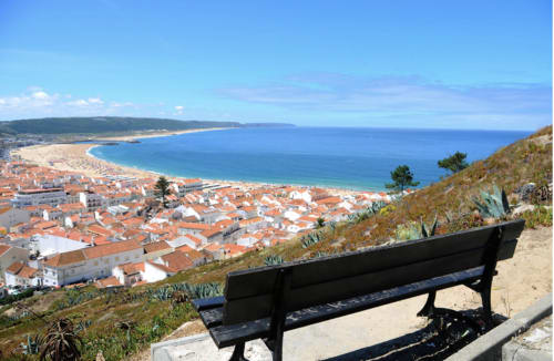 Vue du village de Nazaré depuis le Sitio