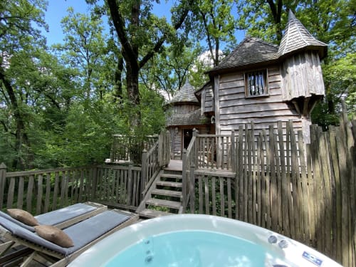 château milandes, cabane perchée, séjour en famille