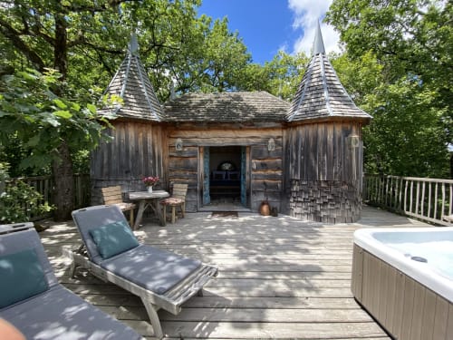 cabane avec vue, séjour romantique, château monbazillac