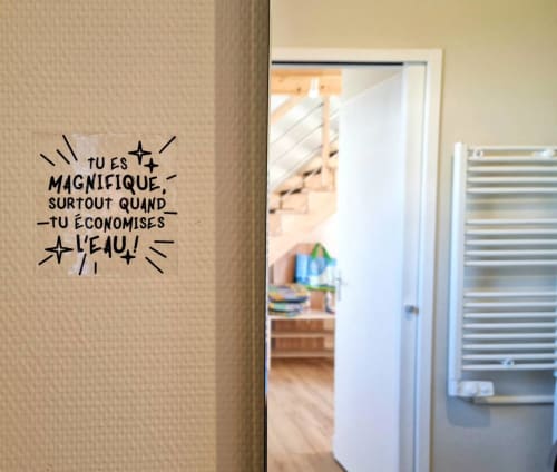 Stickers eco-responsable - préservation de l'eau - les maisons de Kerdavid île - belle île en mer