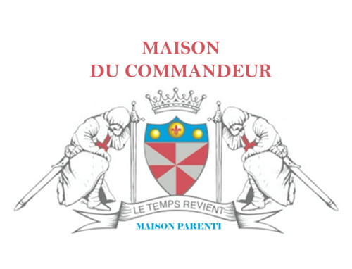 Blason héraldique du Domaine Du Commandeur, logo de la maison d'hôtes Mondragon en France