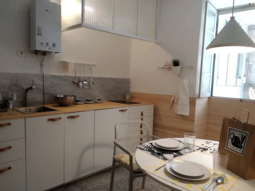 Cocina estar del Apt. Apartamento en la planta baja del Slow City Hostel de Pontevedra