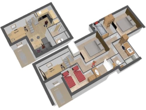 La Plagne Ski Confort - Alpes Location appartement ski - Appartement duplex 
