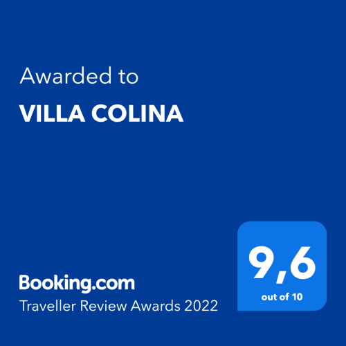Villa Colina récompensée 9,6/10 aux Booking.com Traveller Review Awards 2022