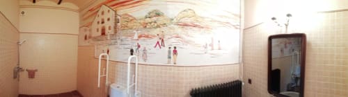 Habitación Rossinyol|Sant Martí de Centelles-Alcoba situada en la planta baja y con vistas a la soleada era de la masía, pensada y adaptada para personas con discapacidad o con movilidad reducida. Su cama es doble y tiene incrustaciones de marquetería, mientras que el armario se ofrece más bajo, pensado para servir una mayor comodidad de acceso.