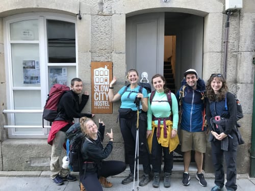 Pergrinos en el Slow City Hostel de Pontevedra