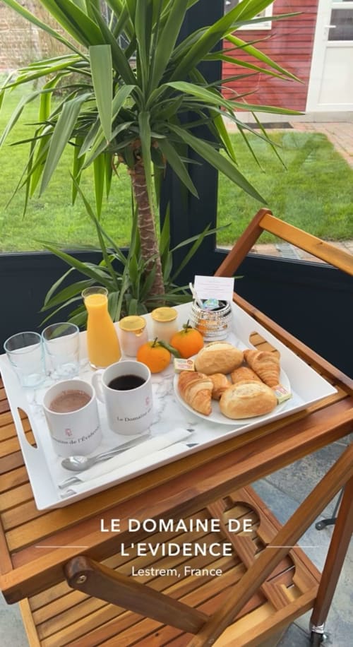 Photo du petit déjeuner servie au Domaine de L'Evidence